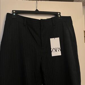Zara Charcoal Pinstripe Pants